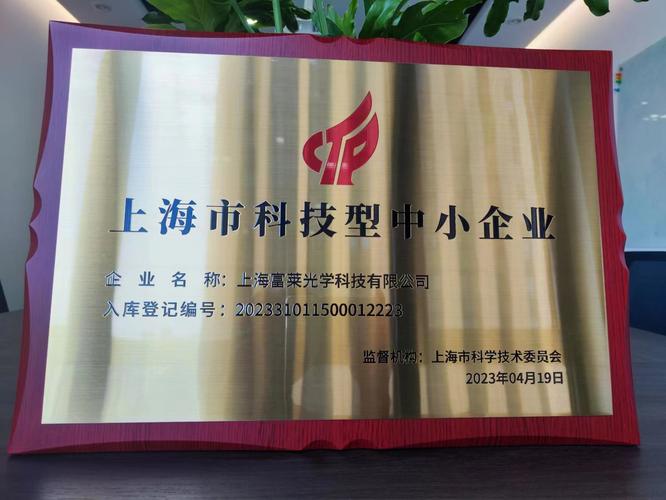 上海富莱荣获"科技型"中小企业称号